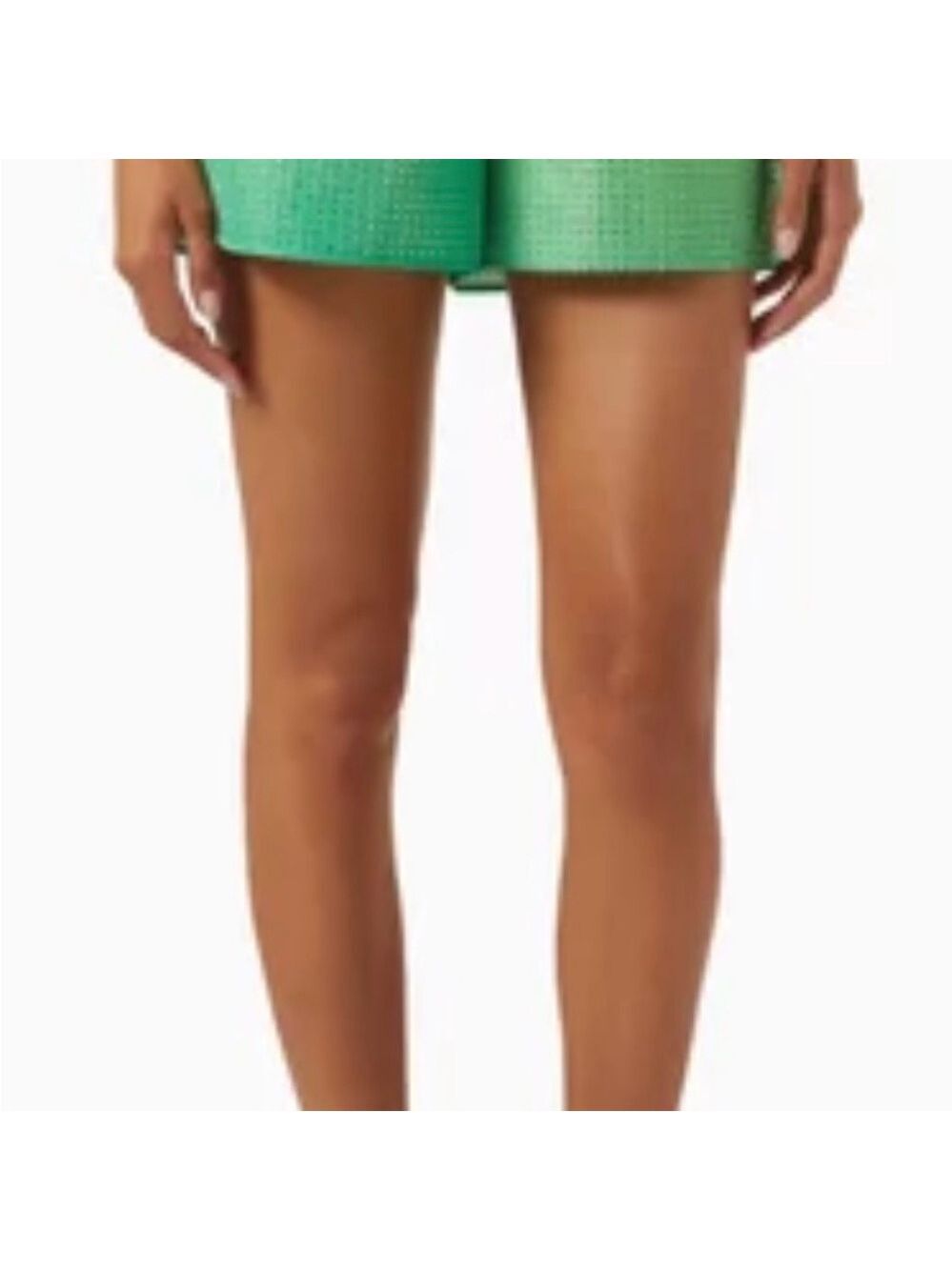 Self Portrait Green Rhinestone Women's Shorts Size 6